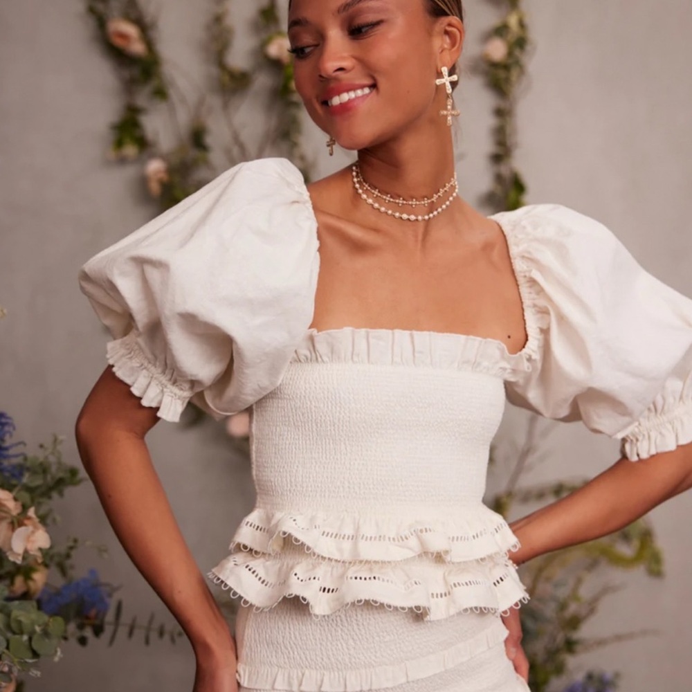 V. Chapman Leilani Top & Linnea Skirt Set size 4 small anthropology BHLDN - Picture 3 of 10